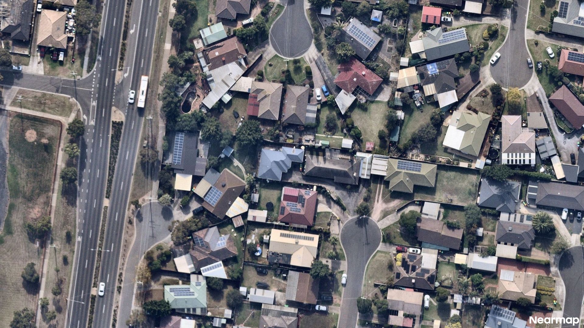Vertical aerial view