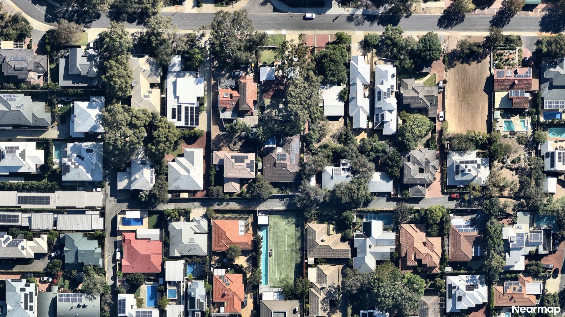 Vertical aerial view