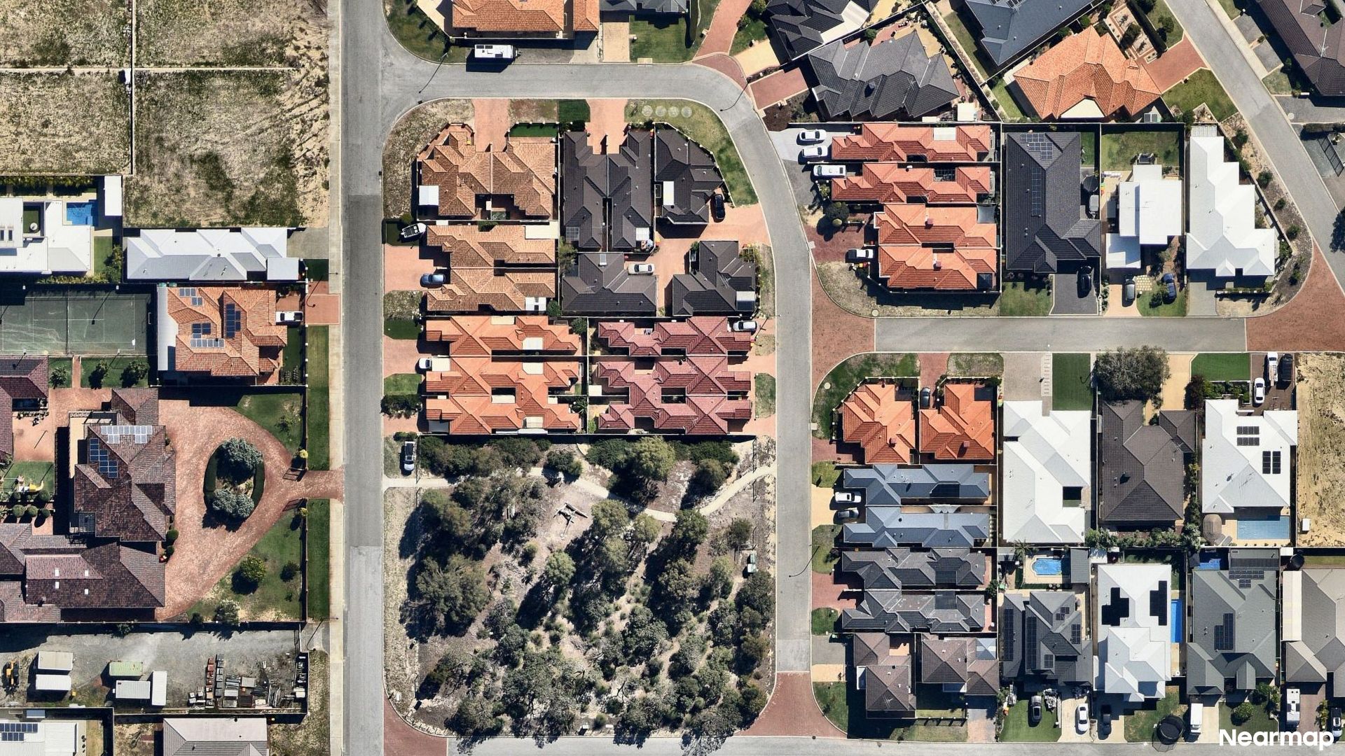 Vertical aerial view
