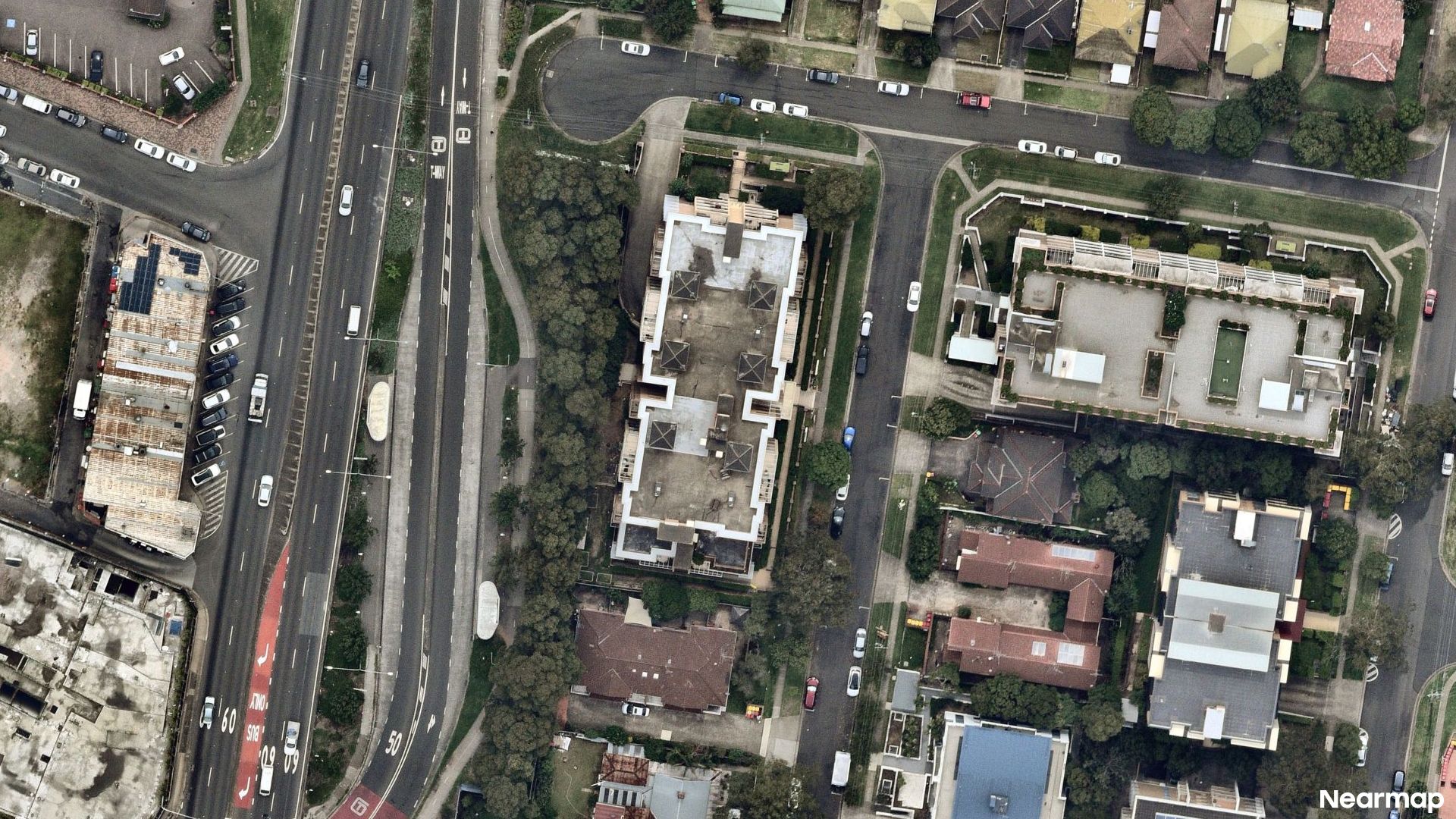 Vertical aerial view