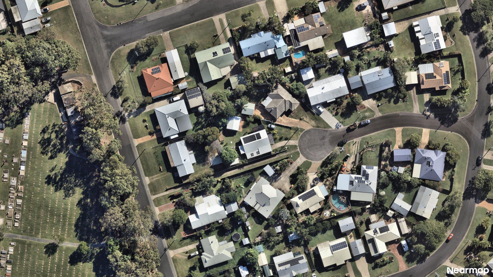 Vertical aerial view