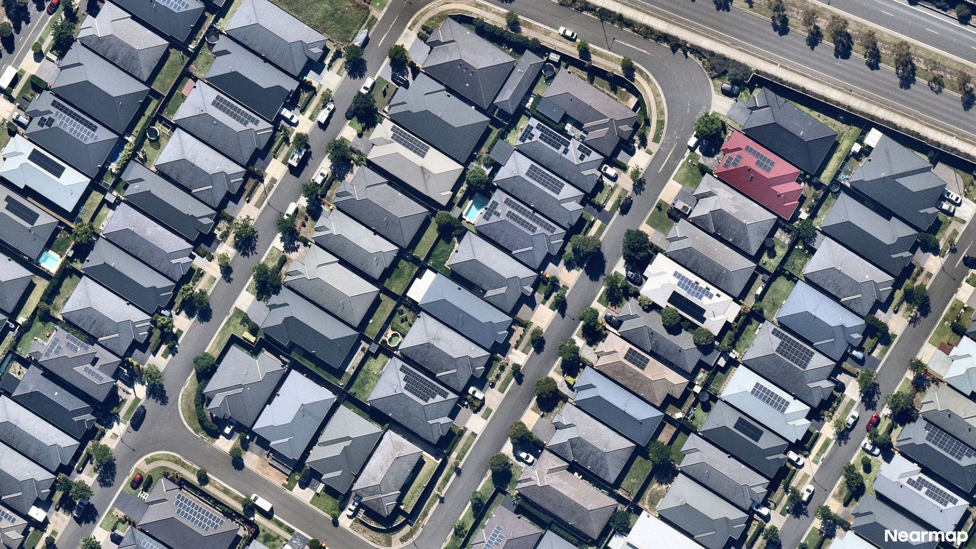 Vertical aerial view