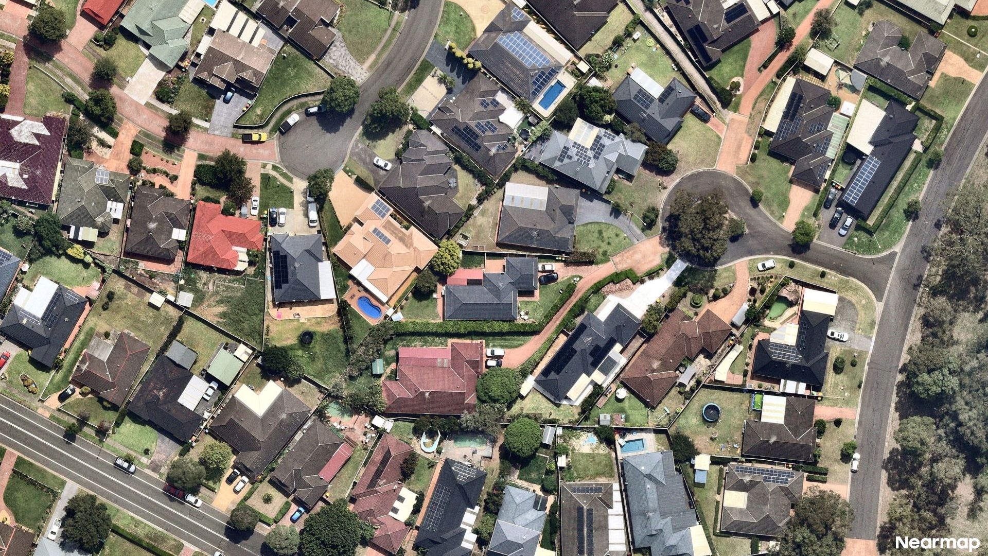 Vertical aerial view