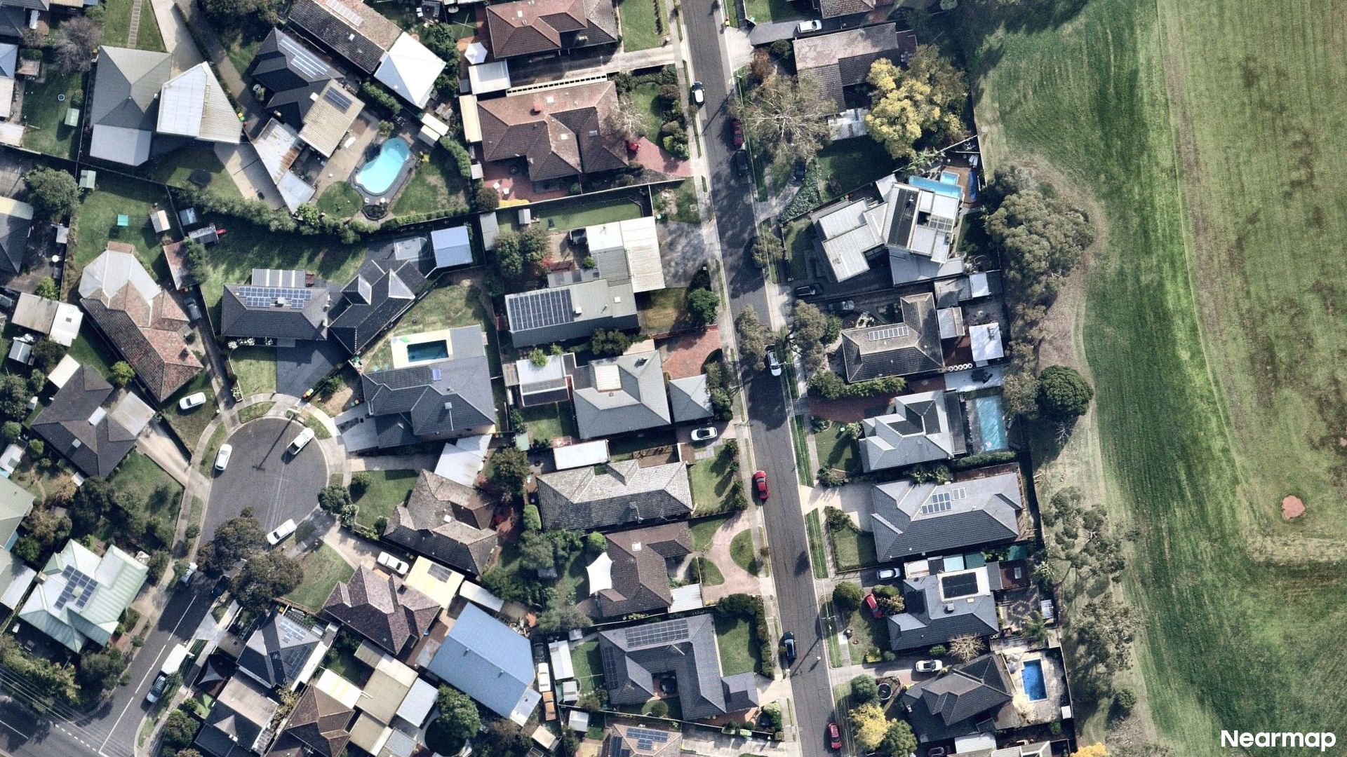 Vertical aerial view