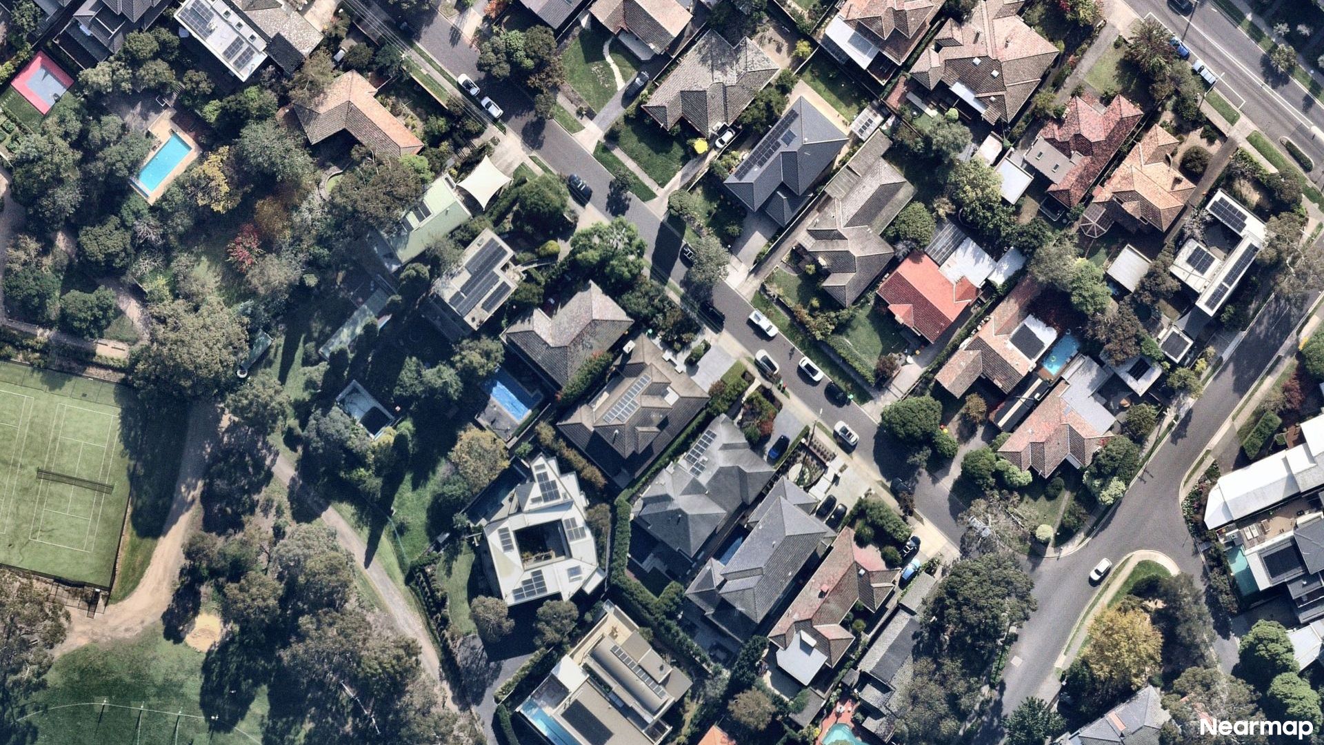 Vertical aerial view