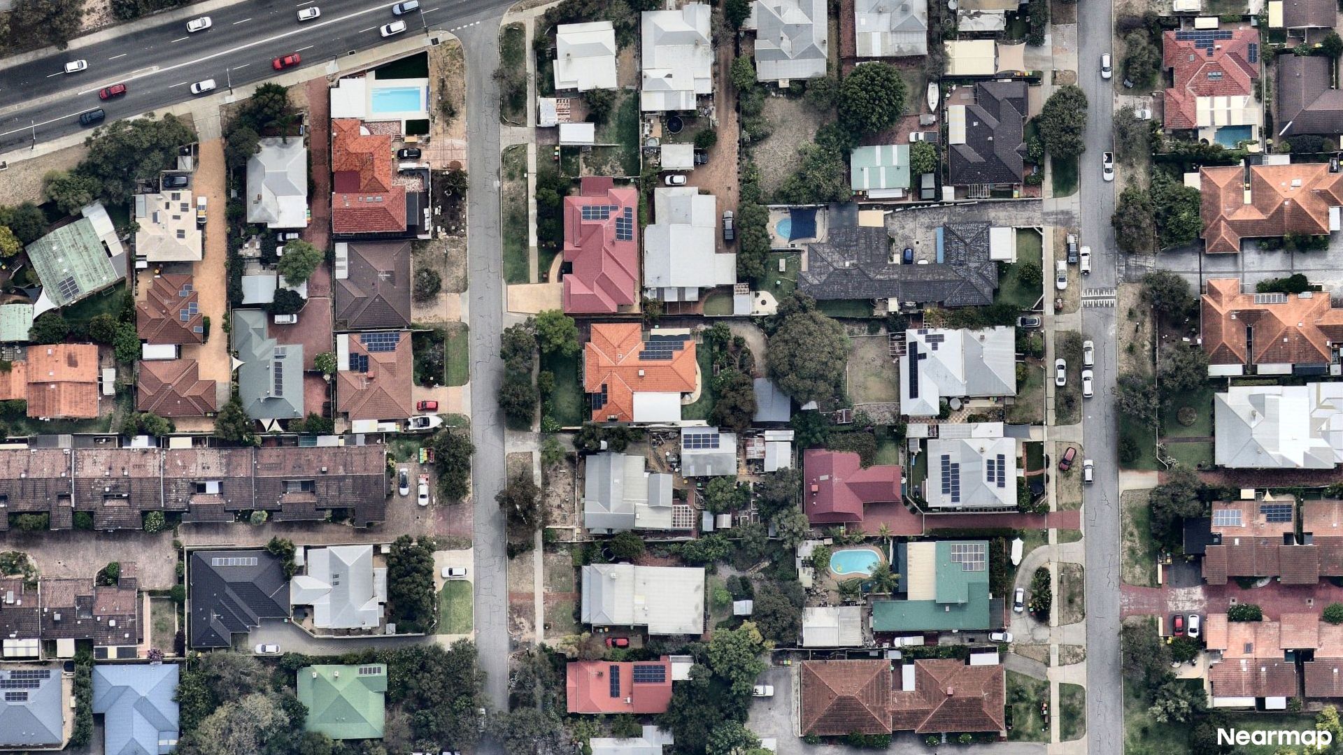 Vertical aerial view