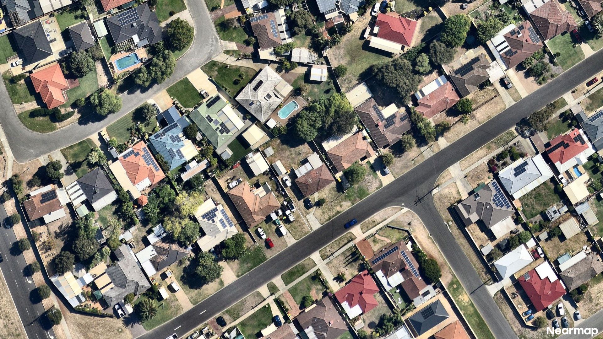Vertical aerial view