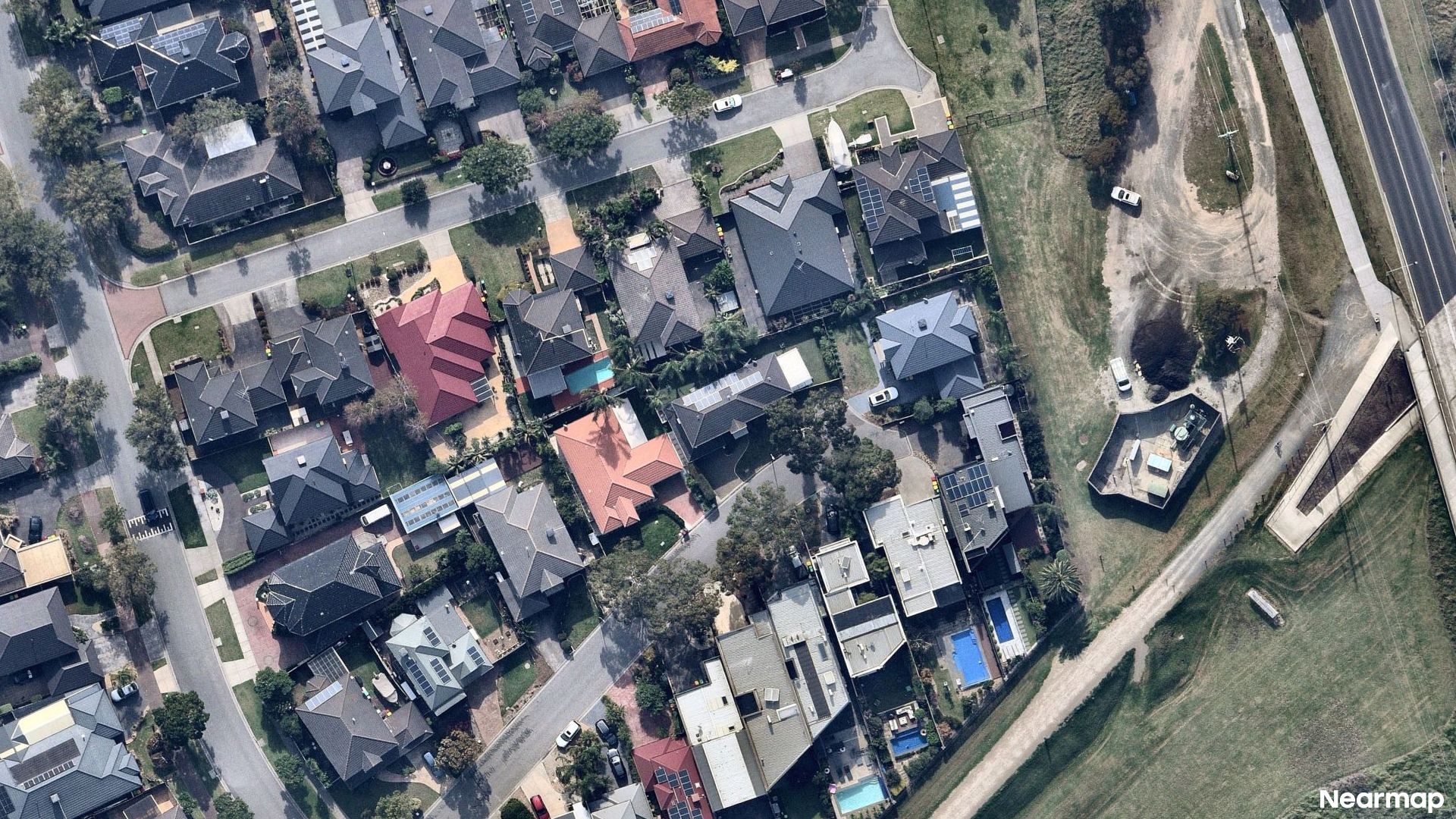 Vertical aerial view