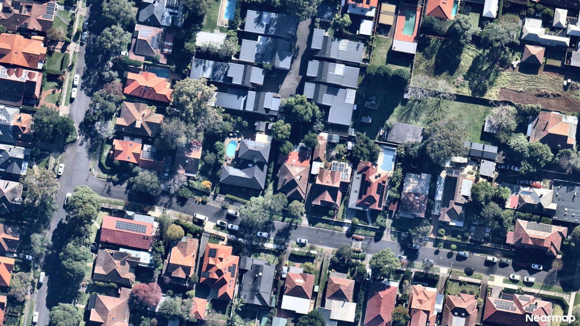 Vertical aerial view