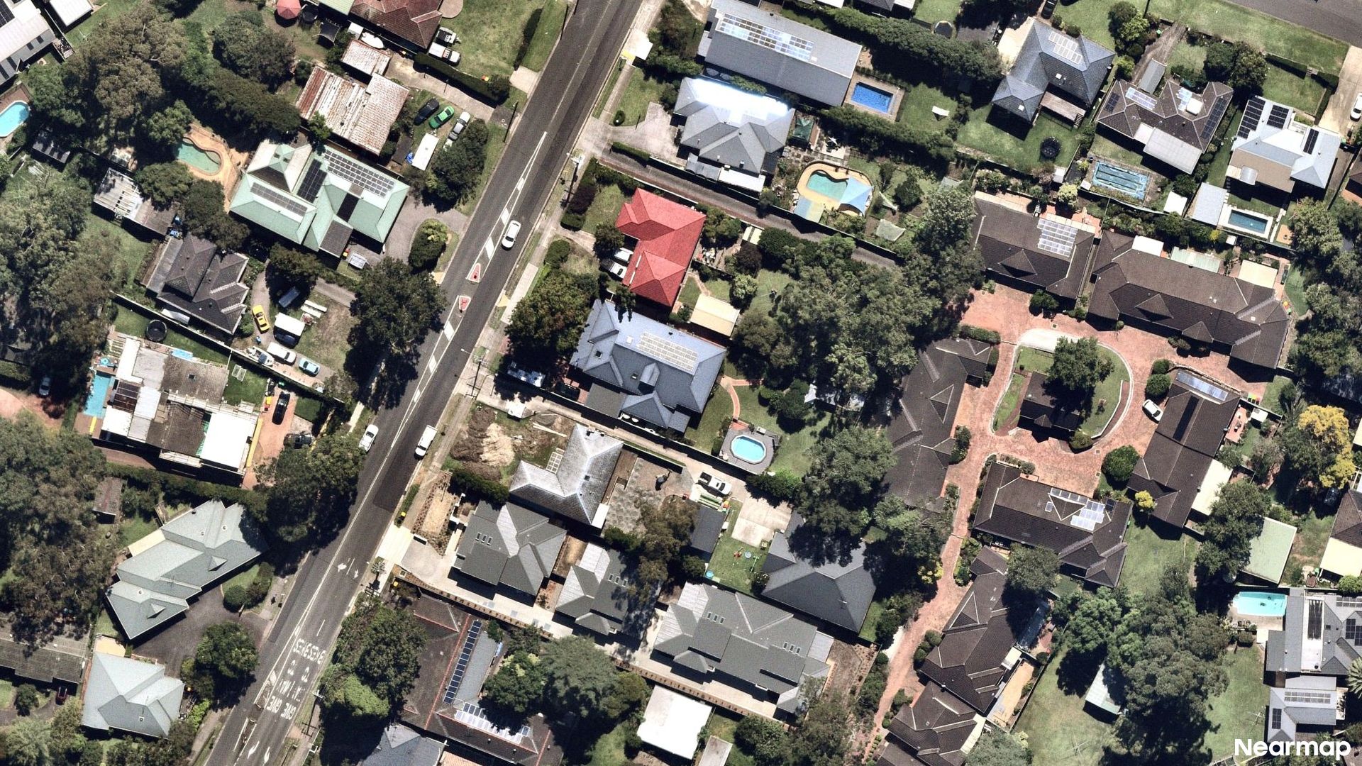 Vertical aerial view