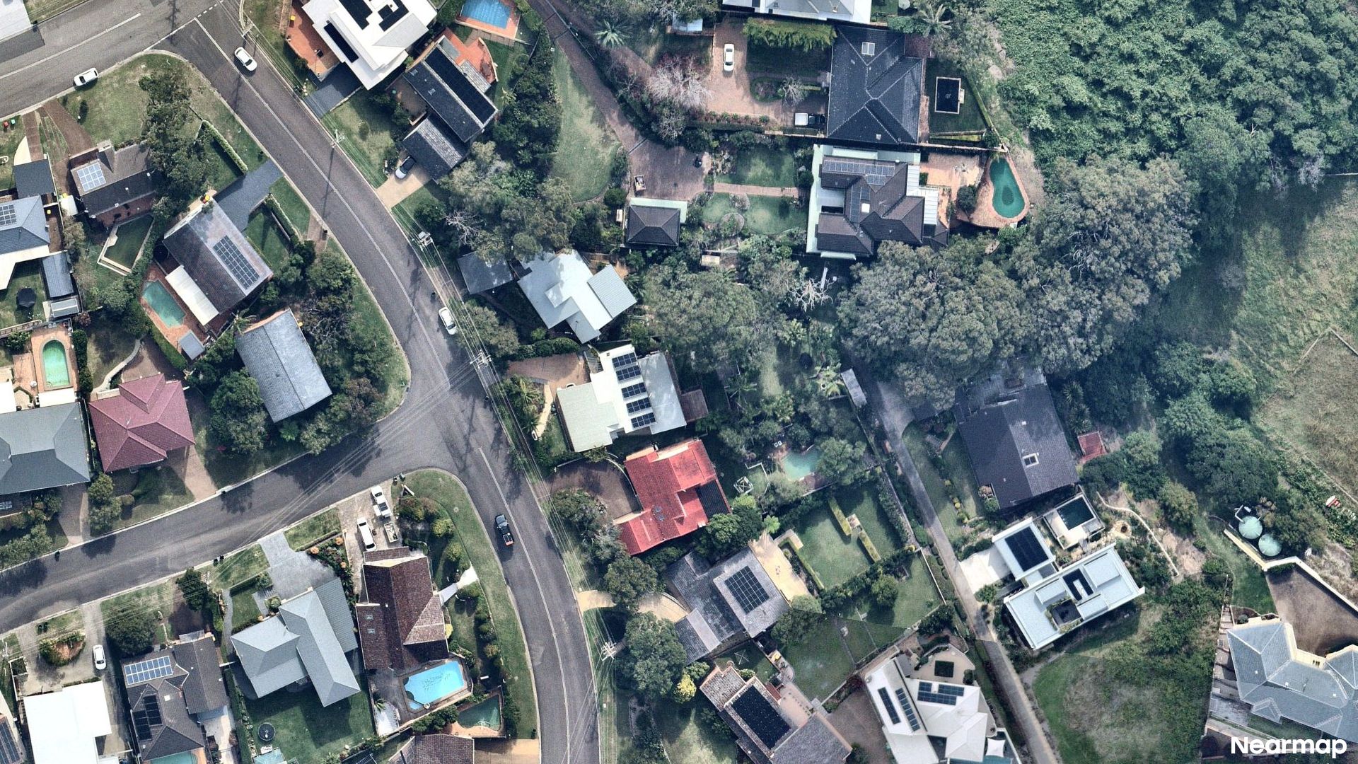 Vertical aerial view