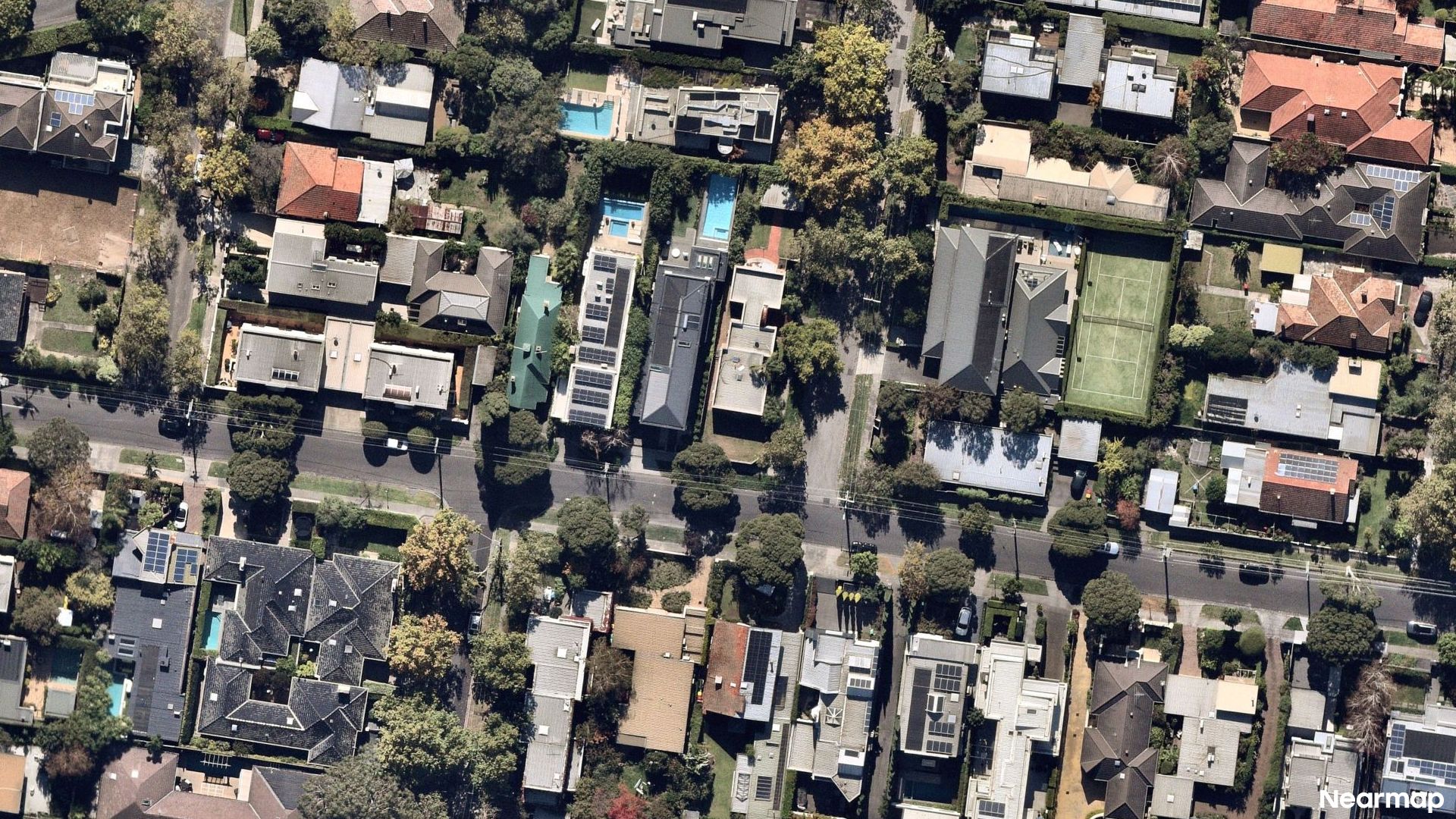 Vertical aerial view