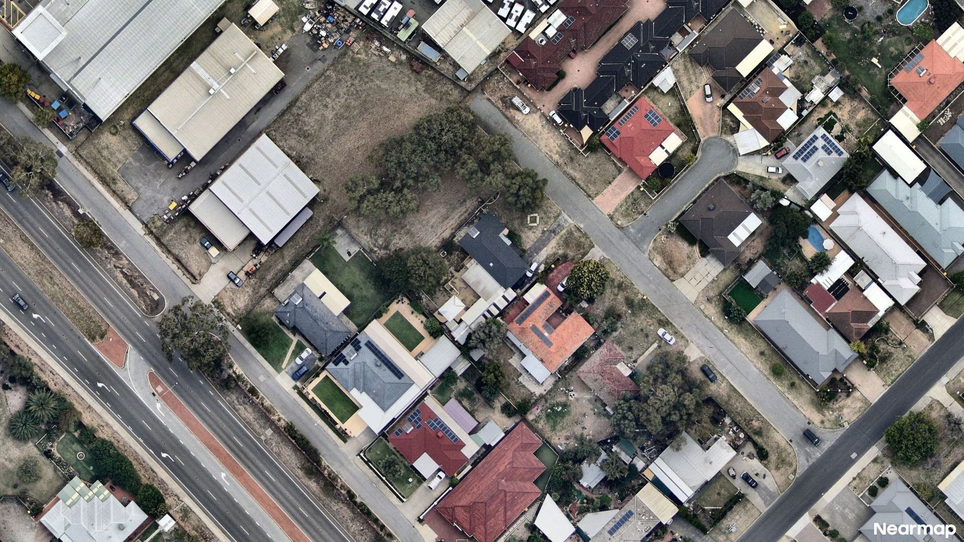 Vertical aerial view