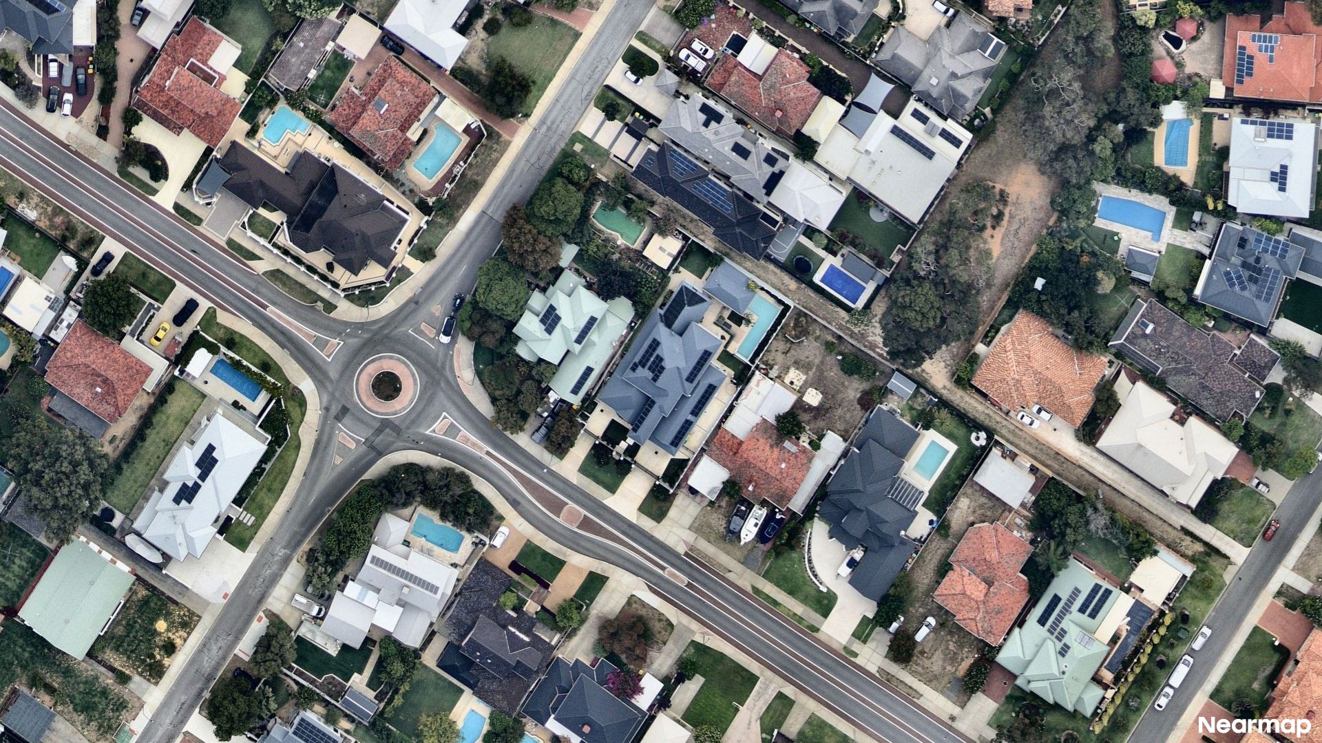 Vertical aerial view