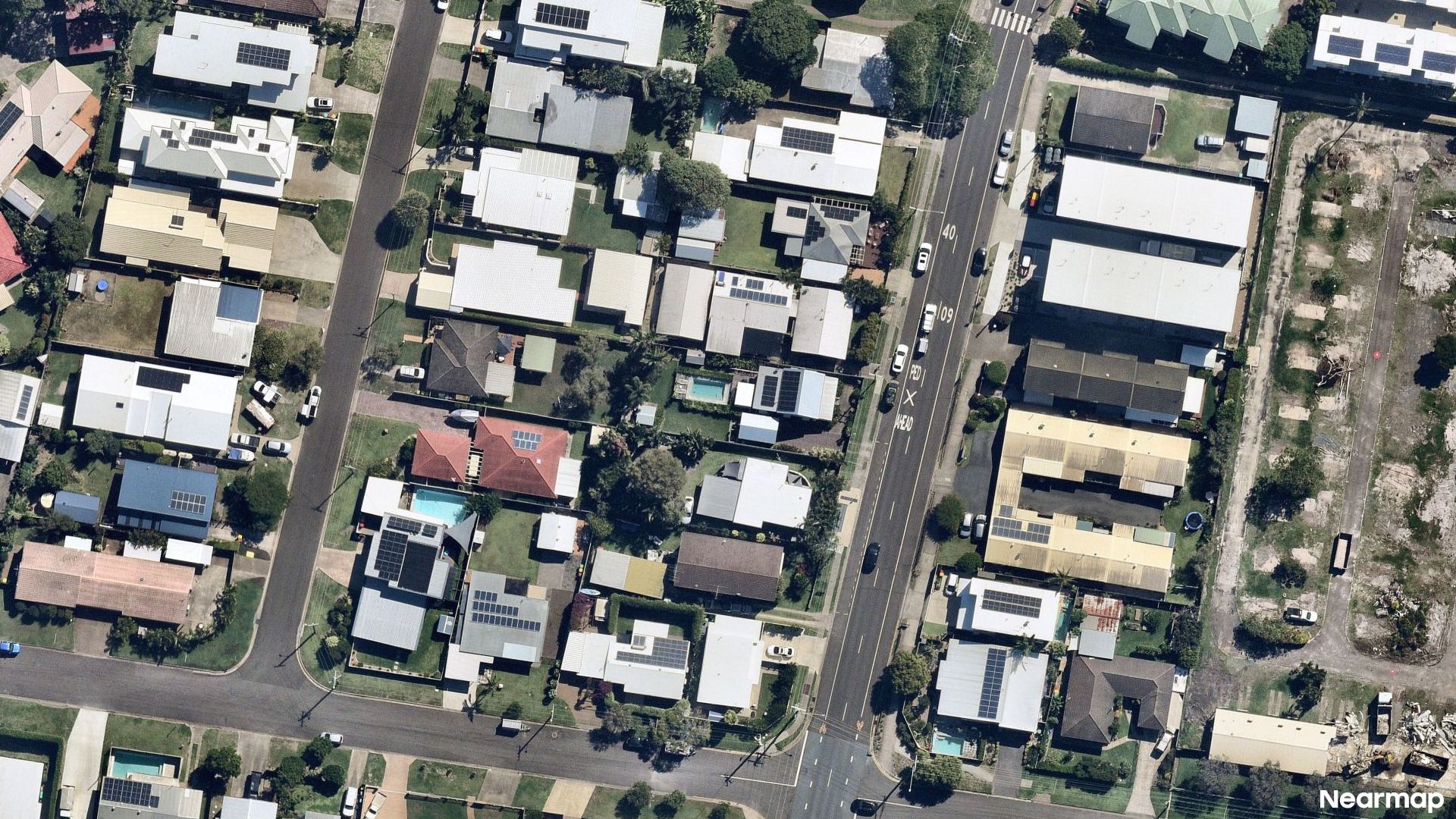 Vertical aerial view