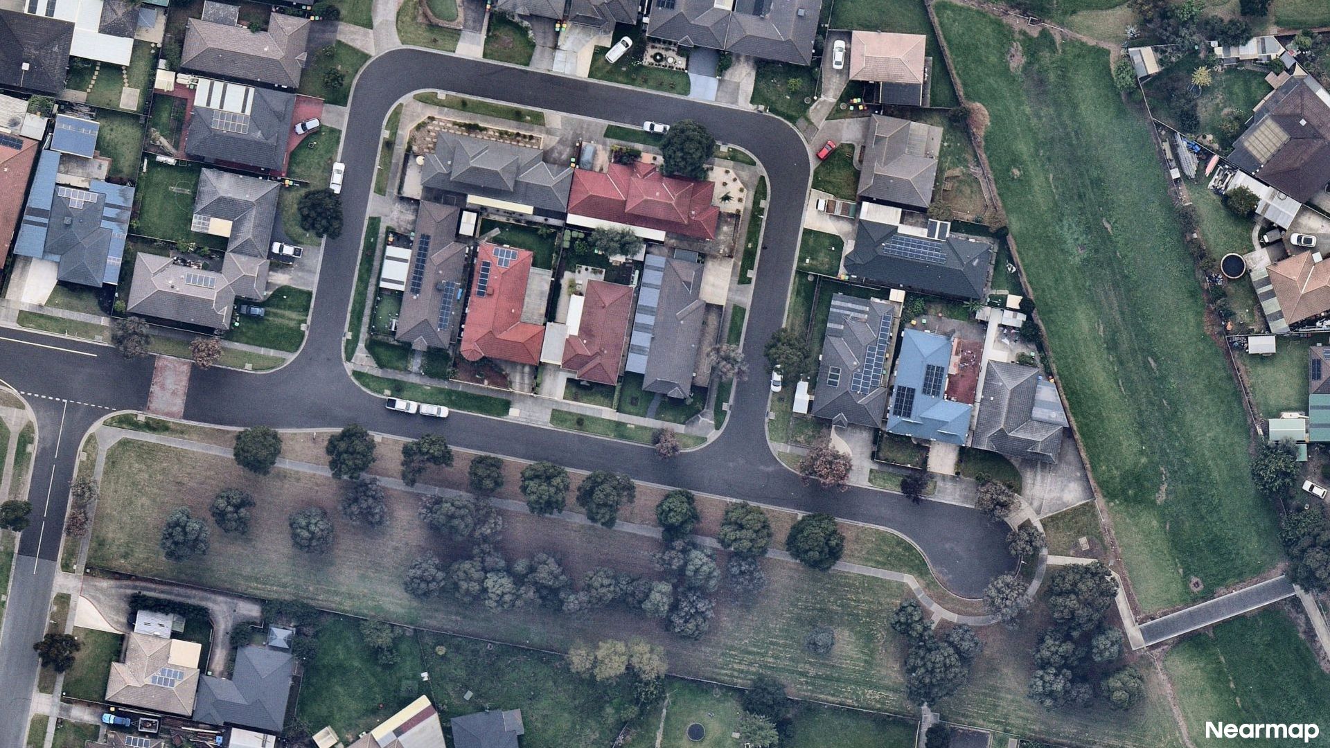 Vertical aerial view