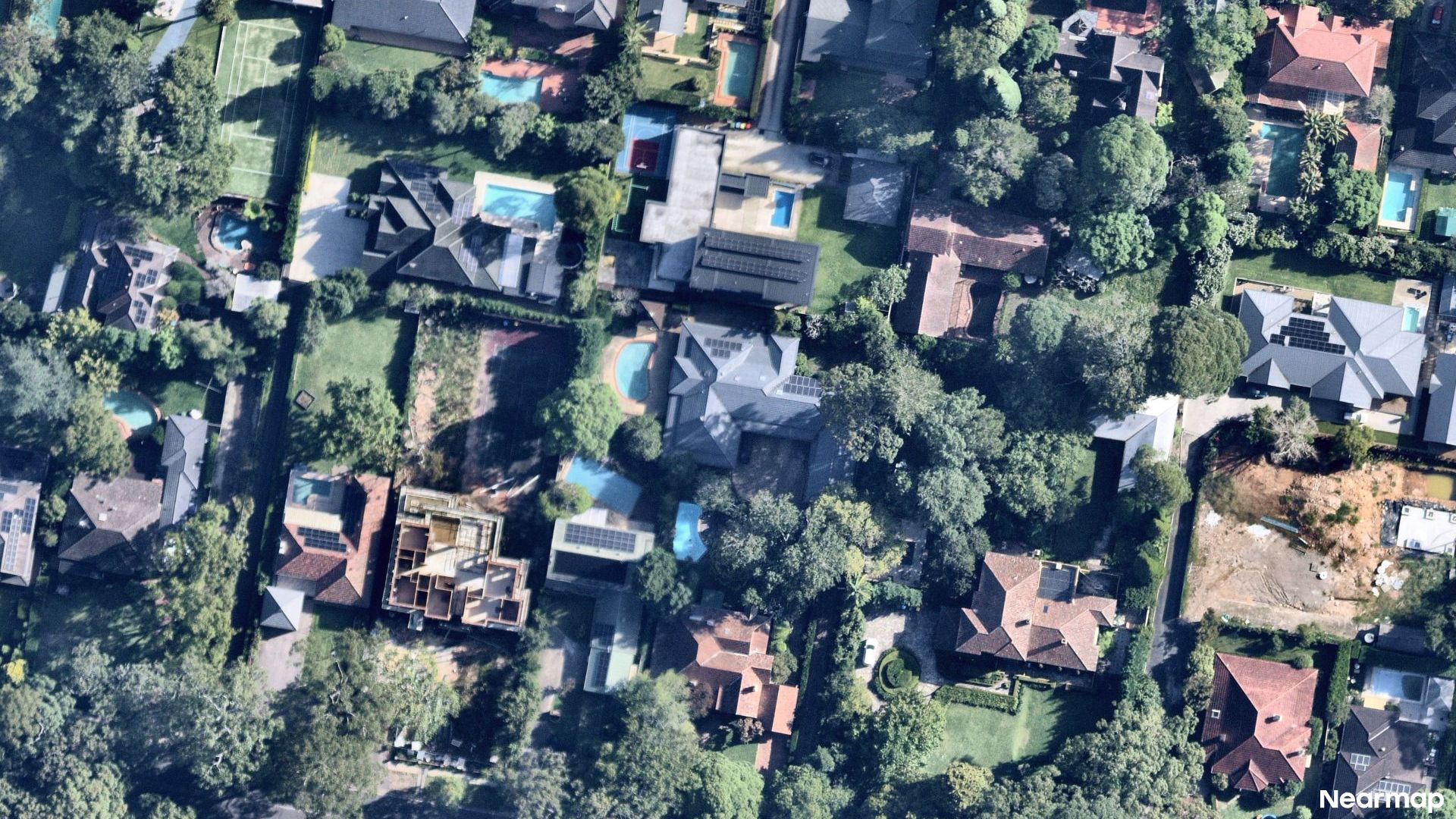 Vertical aerial view