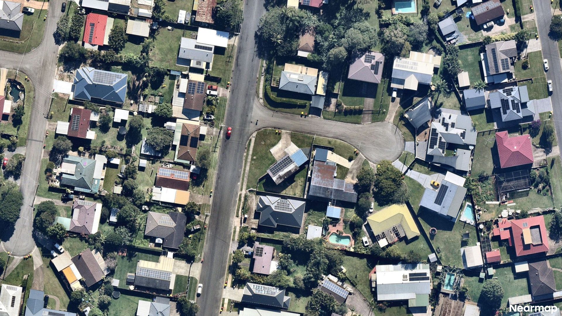 Vertical aerial view