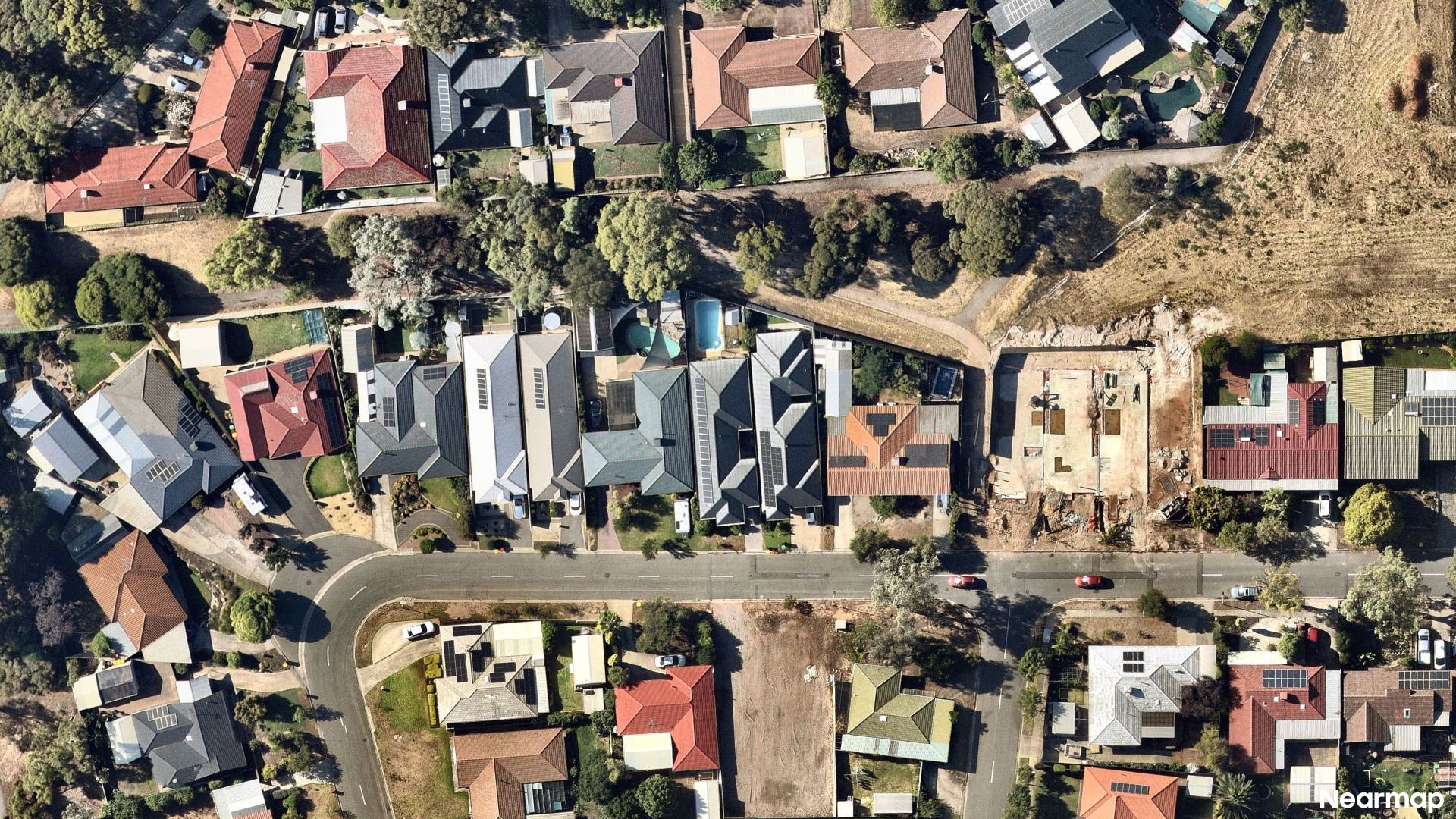 Vertical aerial view