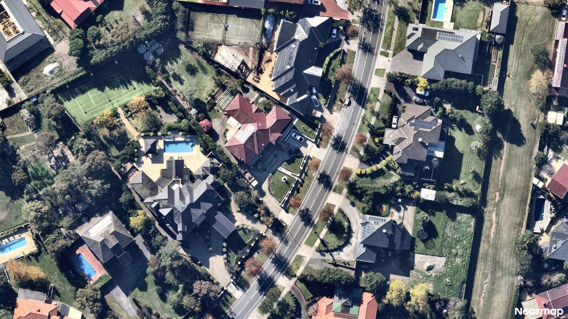 Vertical aerial view