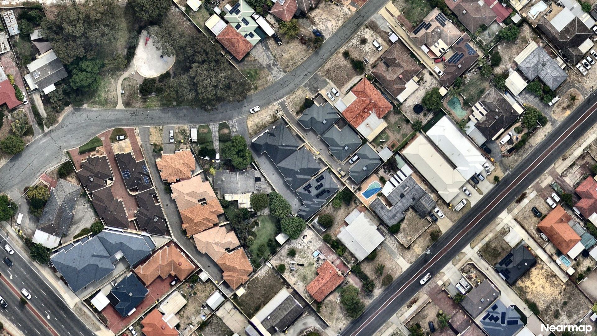 Vertical aerial view