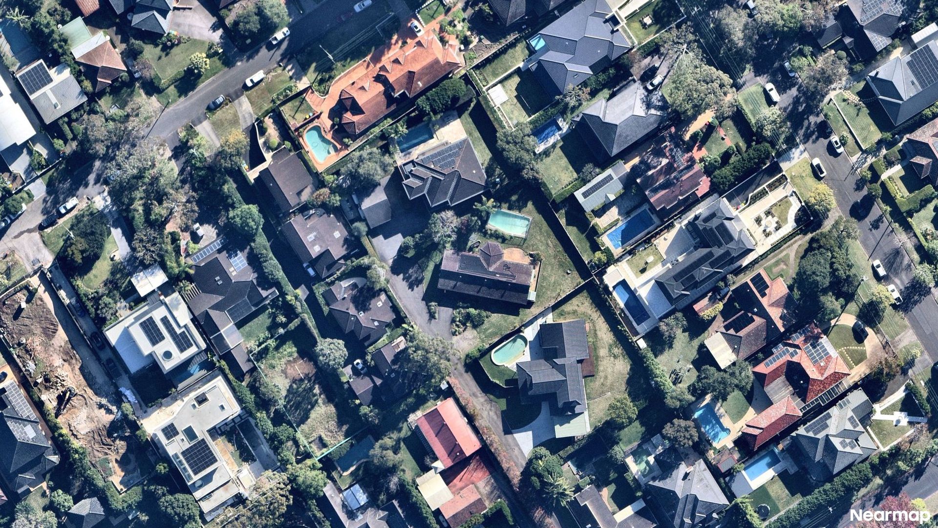 Vertical aerial view
