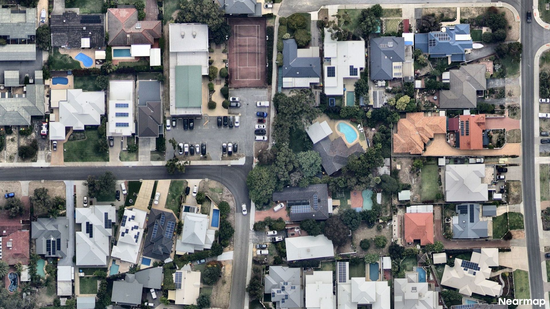 Vertical aerial view