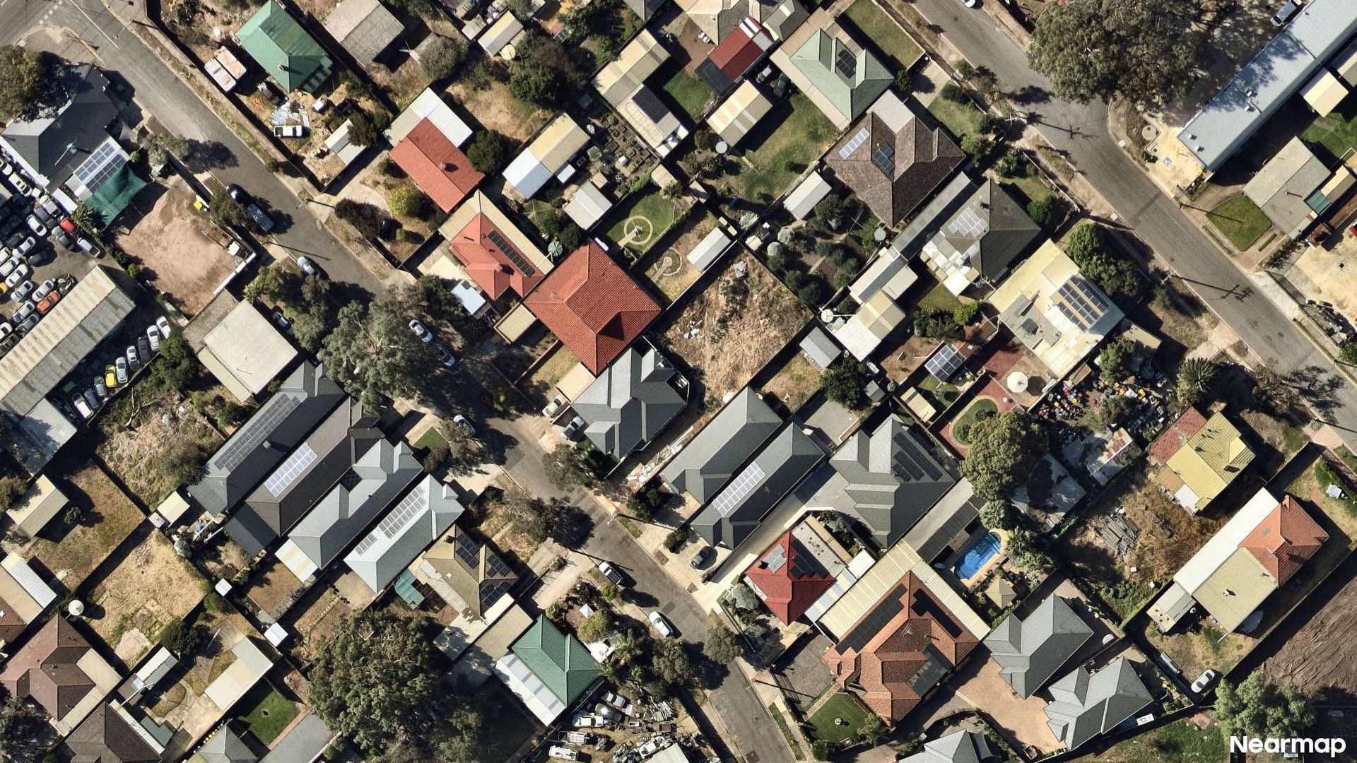 Vertical aerial view