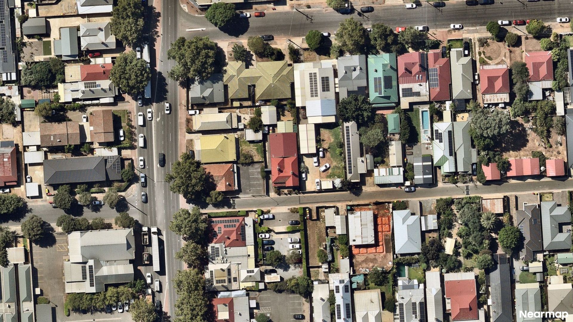 Vertical aerial view
