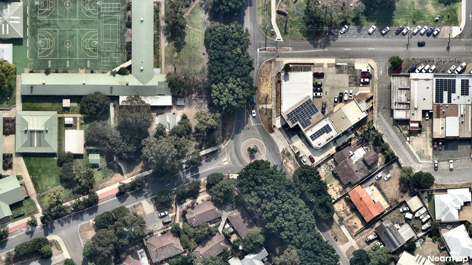 Vertical aerial view