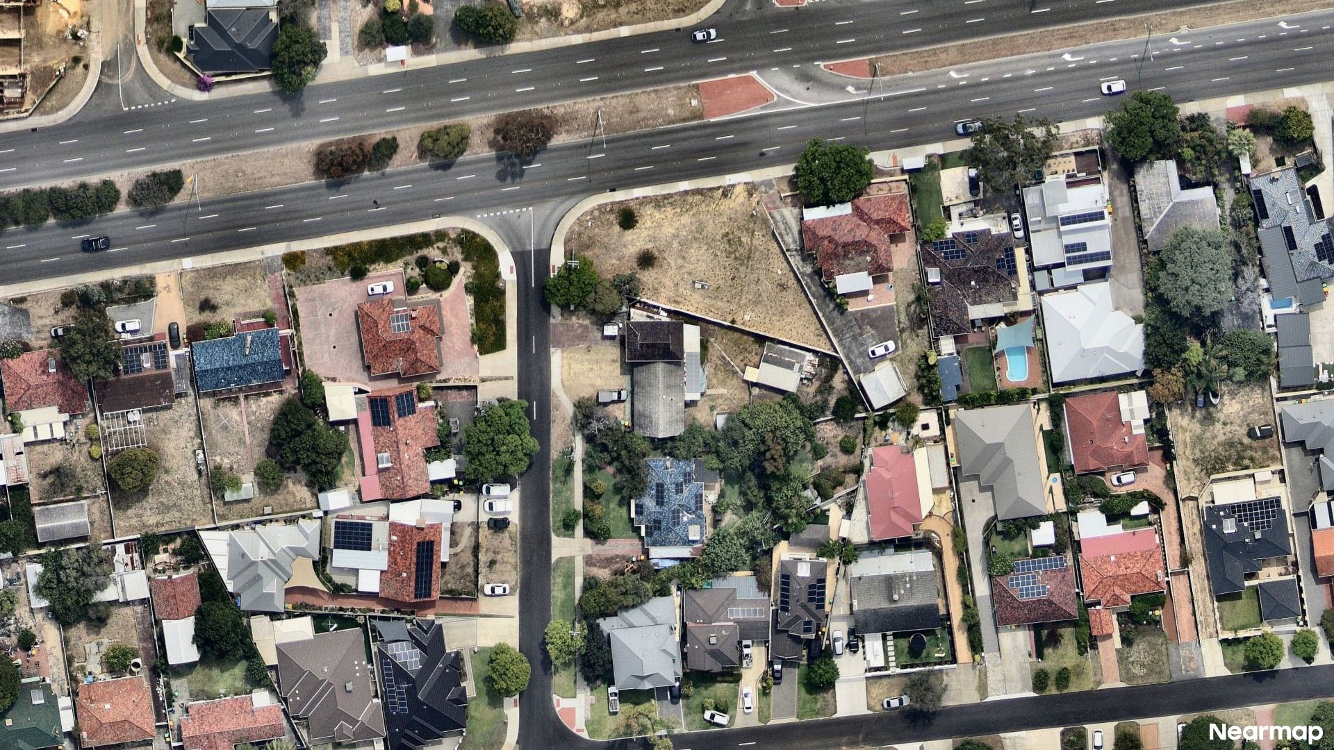 Vertical aerial view