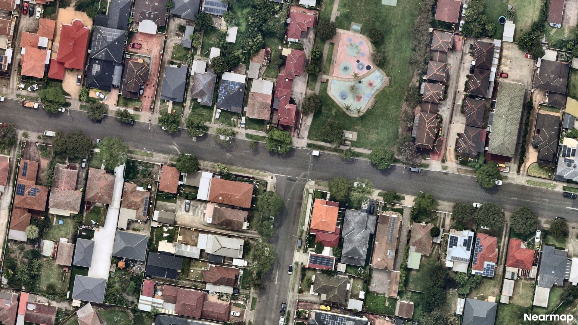 Vertical aerial view